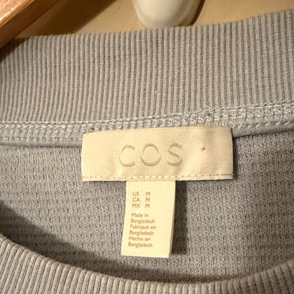 COS Light Blue Textured Sweatshirt (s35) - Picture 3 of 6